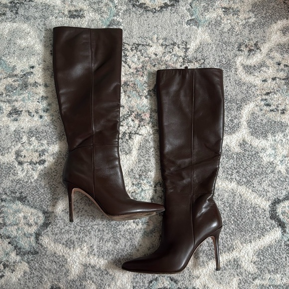 Veronica Beard Lisa Tall Shaft Boot in Espresso - Picture 1 of 14